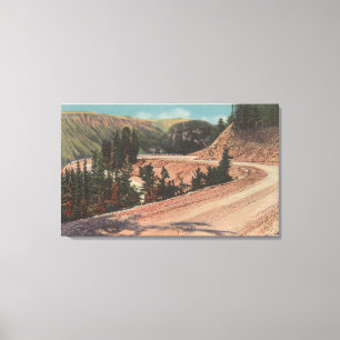 Red Lodge, MT - Blick auf die Mae West Curve Leinwanddruck