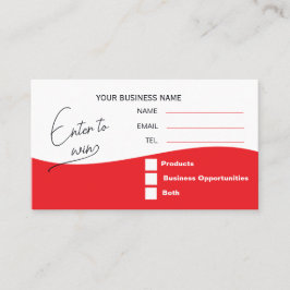 Red Logo Raffle Enter to Win Ticket