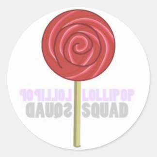 Red Lollipop Runder Aufkleber