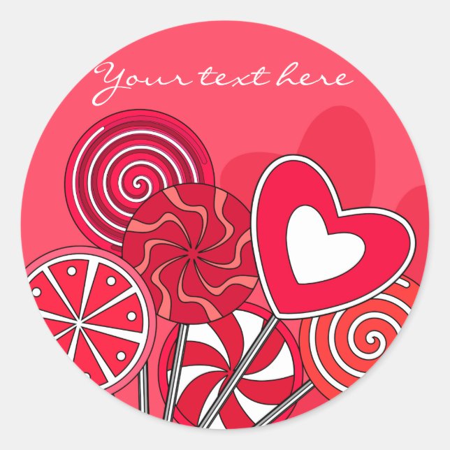 Red Lollipop Sticker (Vorderseite)