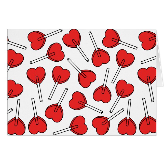 Red Lollipops, Heart Lollipops, Lollipop Pattern (Vorderseite (Horizontal))