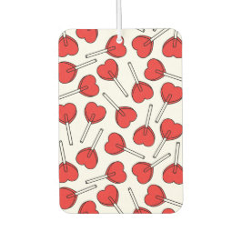 Red Lollipops, Heart Lollipops, Lollipop Pattern Autolufterfrischer