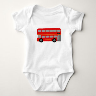 Red London Bus Baby Strampler