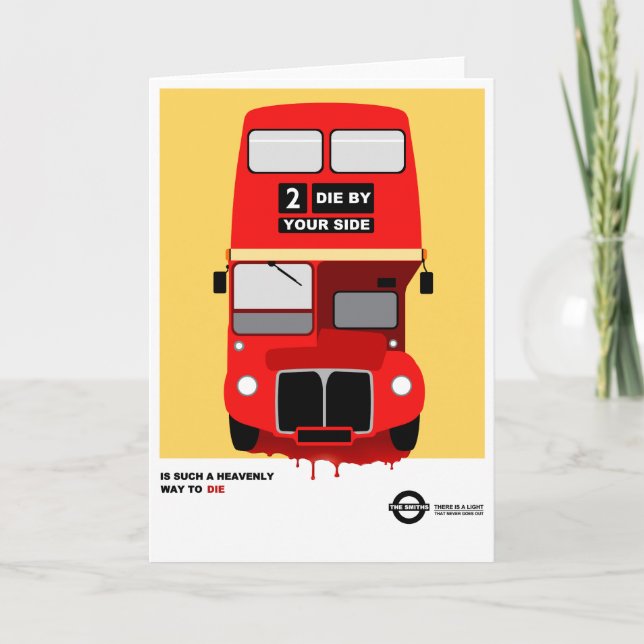 Red London Bus Brit Pop Art Valentine Karte (Vorderseite)
