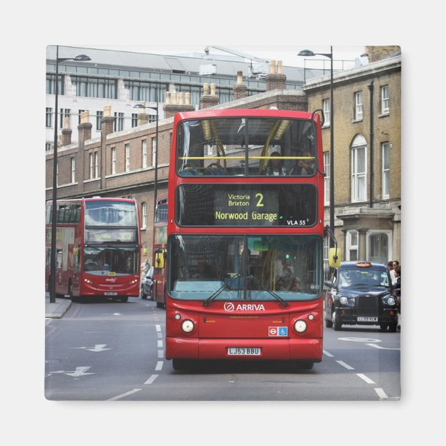 Red London Bus Magnet (Vorne)