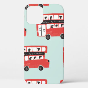 Red London Doppeldecker Bus Nahtloses Muster vint Case-Mate iPhone Hülle