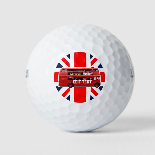Red London Double Decker Bus Golfball (Vorderseite)