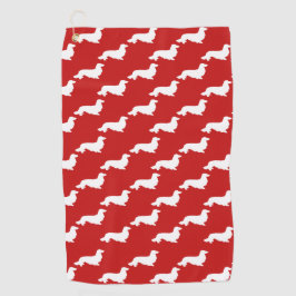 Red Long Hair Dackel Golf Handtuch