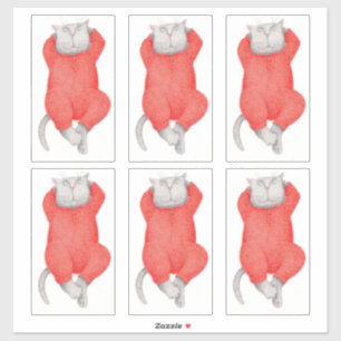 RED LONG JOHNS CAT 14 "X14" Vinyl Sticker