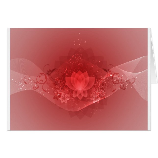 Red Lotus Blume (Vorderseite (Horizontal))