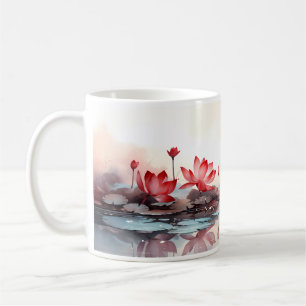 Red Lotus Blume auf Ihrer Tasse