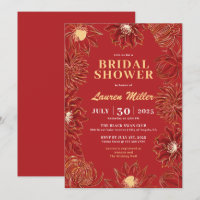 Red Lotus Blume Oriental Floral Wedding