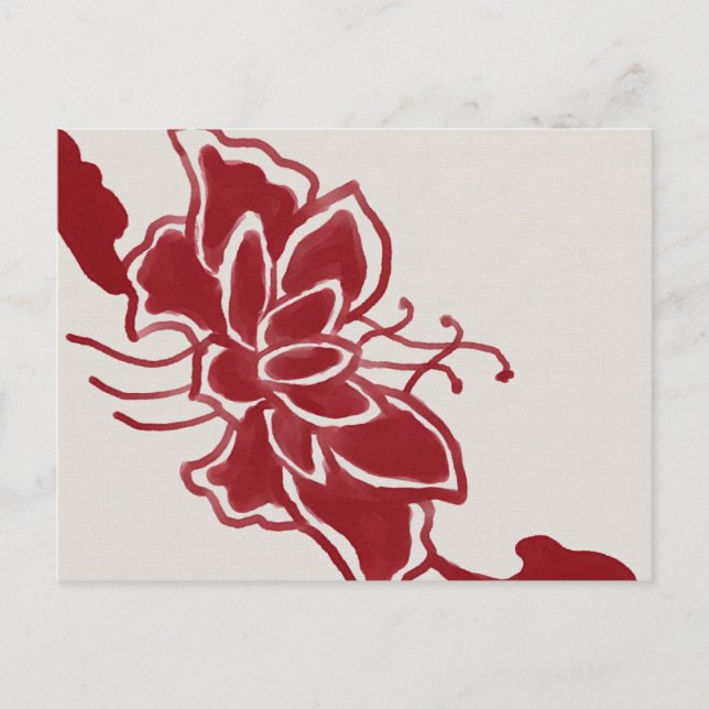 Red Lotus Blume Postkarte (Vorderseite)
