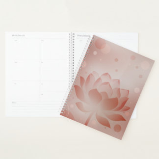 Red Lotus Glow Hardcover Planner Planer