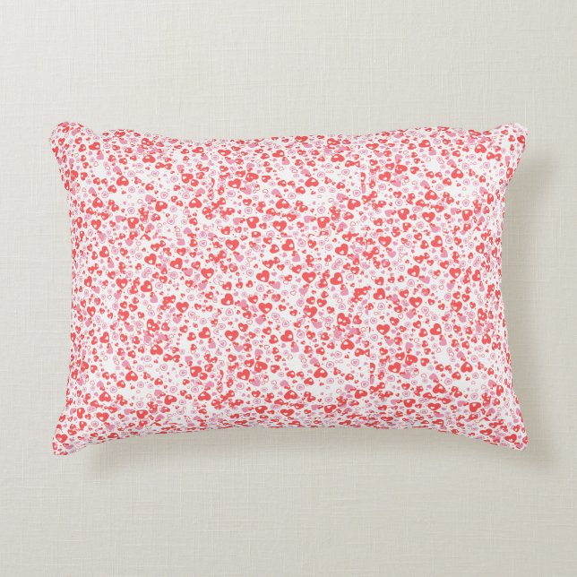 Red Love Hearts – Valentine Collection Dekokissen (Vorderseite)