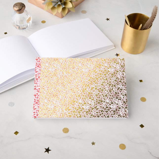 Red Love Hearts – Valentine Collection Gästebuch (Vorderseite Offen)