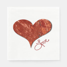 Red Love Napkin Serviette