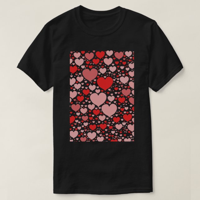 Red Lovely Hearts 2 T-Shirt (Design vorne)
