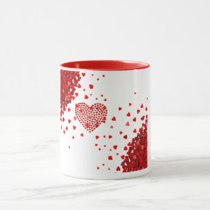 Red Lover's Hearts Tasse