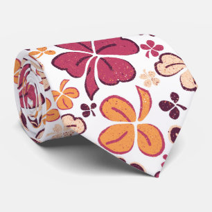 Red Lucky Kleeblatts Clover St Patrick`s Day Krawatte