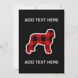 Red Lumberjack Kariert Newfypoo Dog Feiertagskarte
