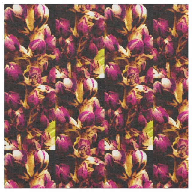Red Lupine Fabric Stoff (Nahaufnahme)