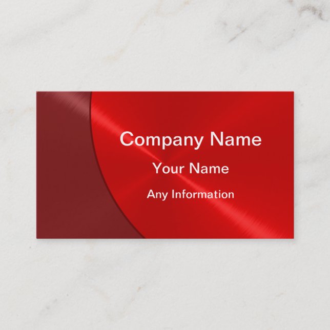 Red Luxury Business Cards Visitenkarte (Vorderseite)