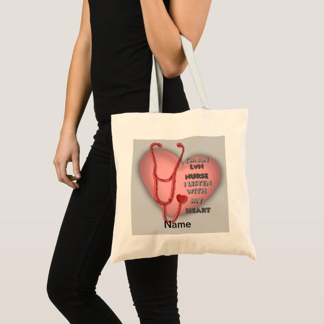 Red LVN Nurse Tote Bag Tragetasche (Vorderseite (Produkt))
