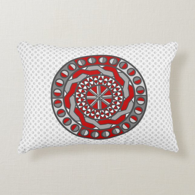 Red Machinery Accent Pillow Dekokissen (Vorderseite)