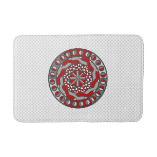 Red Machinery Bath Mat Badematte