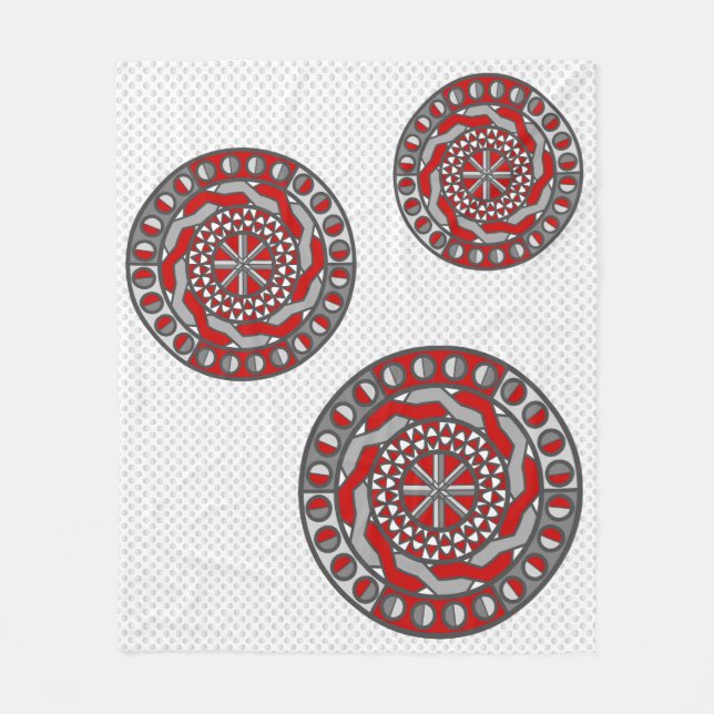 Red Machinery Fleece Blanket (Vorderseite)