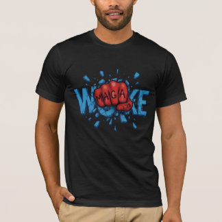 RED MAGA 28 FIST PUNCHES THROUGH WOKE T-Shirt