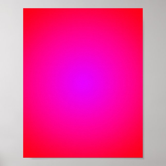 Red Magenta Radial Gradient 8x10 Poster (Vorne)