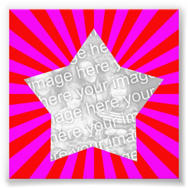 Red Magenta Sternexplosion Frame Foto (Vorne)