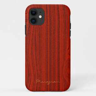 Red Mahogany Wood Grain Muster Look Case-Mate iPhone Hülle