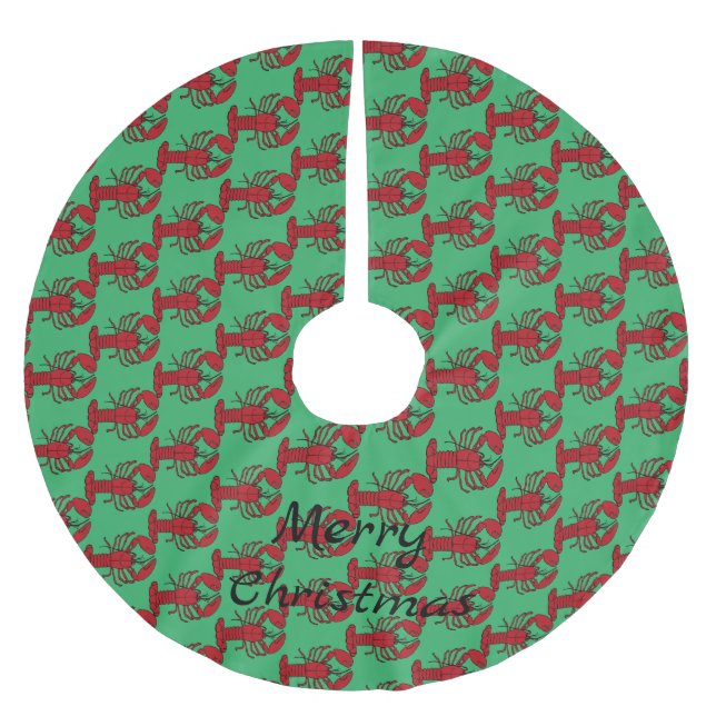 Red Maine Hummer Thunder_Cove Polyester Weihnachtsbaumdecke (Vorderseite)