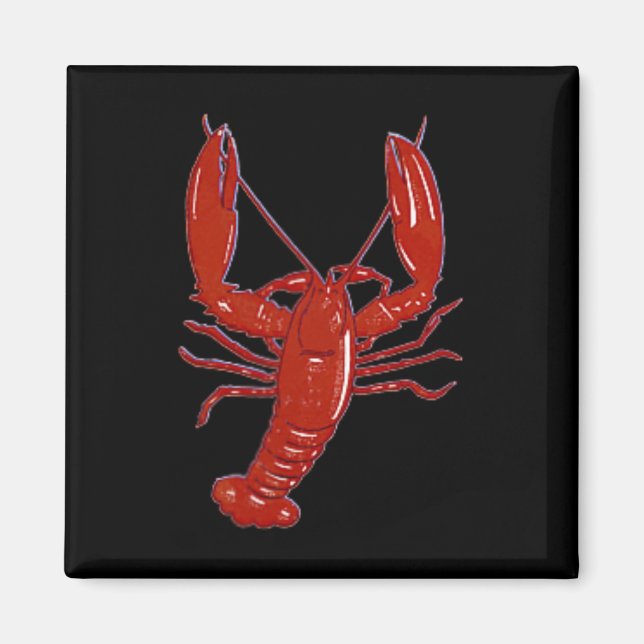 Red Maine Lobster Clic Design Nautical Boote Magnet (Vorne)