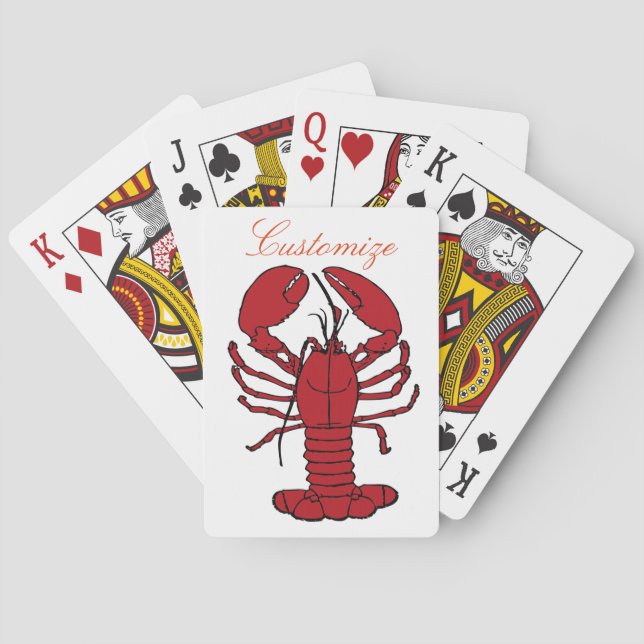Red Maine Lobster Thunder_Cove Spielkarten (Rückseite)