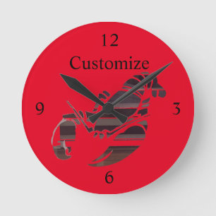 Red Maine Lobsters Thunder_Cove Getränkekammer B Runde Wanduhr