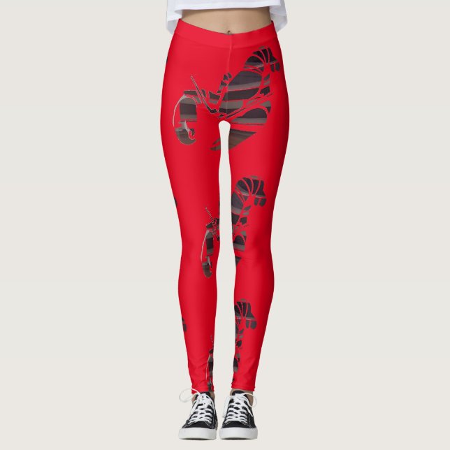 Red Maine Lobsters Thunder_Cove   Leggings (Vorderseite)