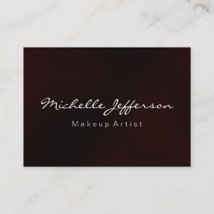 Red Makeup Artist Script Chubby Business Card Visitenkarte