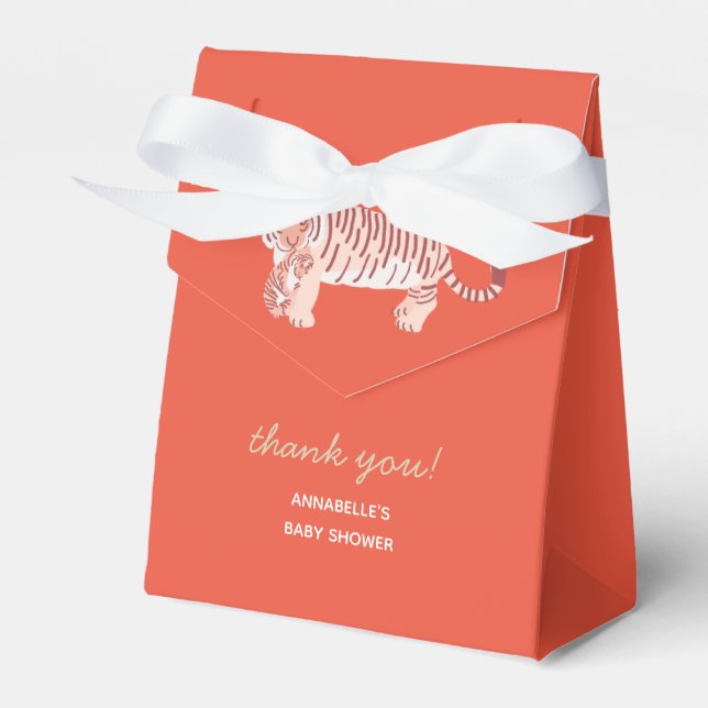 Red Mama Tiger & Cub Kinderdusche Geschenkboxen Geschenkschachtel (Vorderseite)