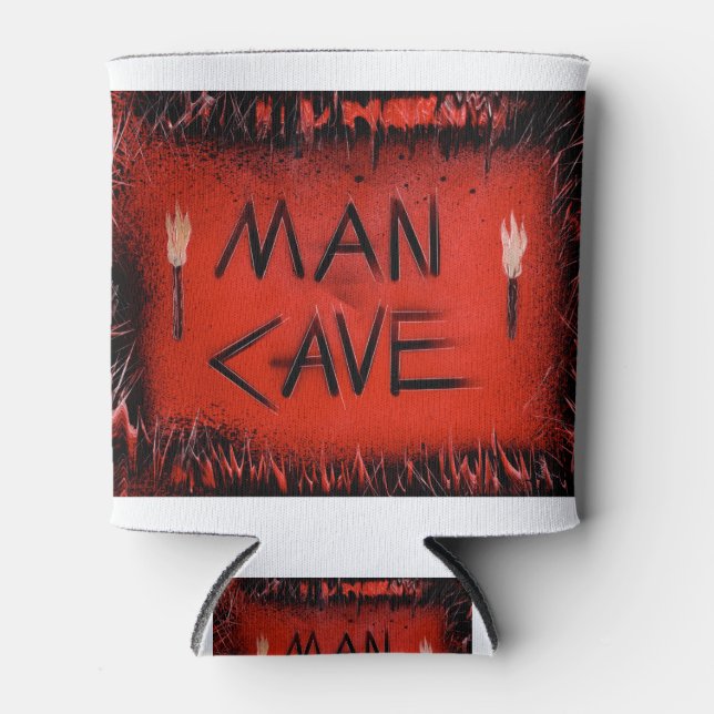 Red Man Höhle Torches Dosenkühler (Vorderseite)