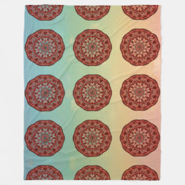 Red Mandala Fleecedecke