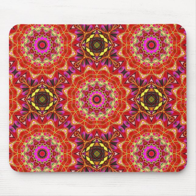 Red MANDALA  Mousepad (Vorne)