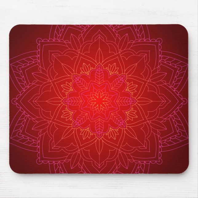 Red Mandala Mousepad (Vorne)