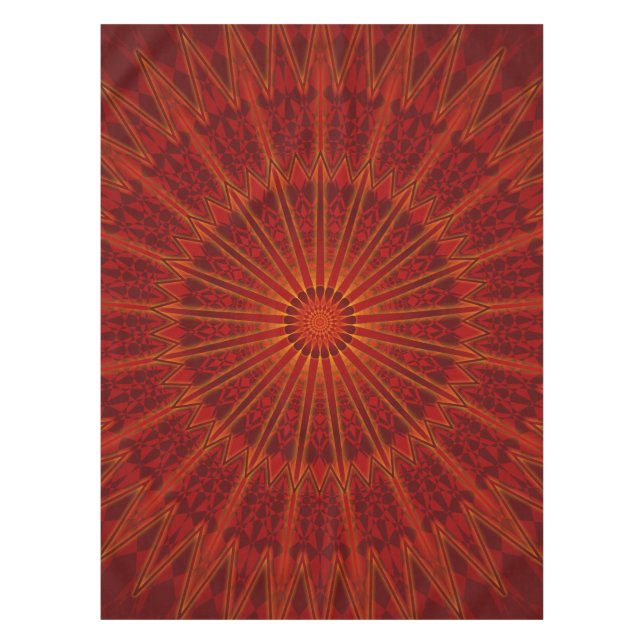 Red Mandala Tischdecke (Vorderseite)
