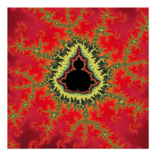 Red Mandelbrot Fraktal Poster
