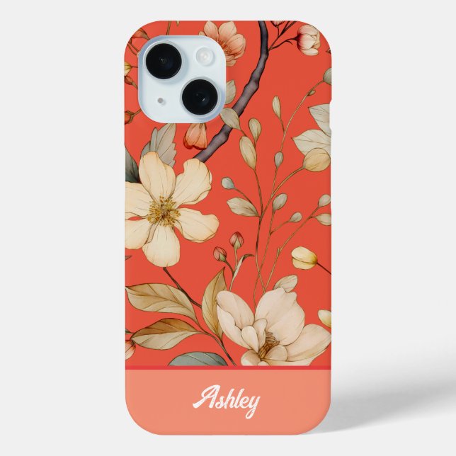 Red Mango Spring Wild Blume iPhone Case (Rückseite)
