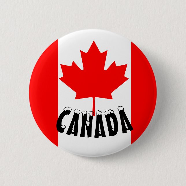 Red Maple Leaf Canada Flag Button (Vorderseite)